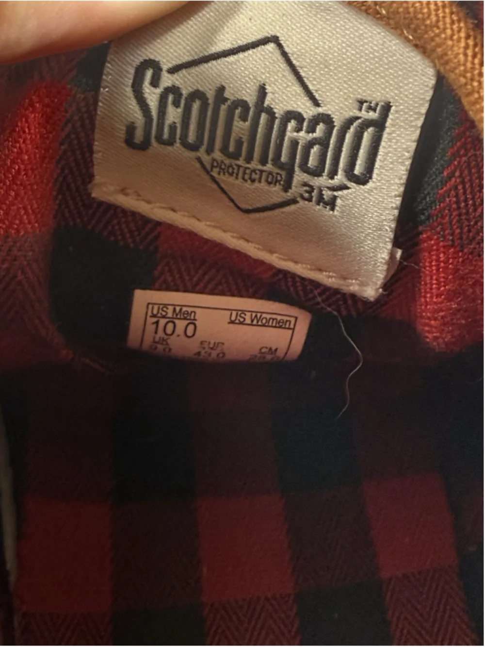VANS SK8-Hi MTE Sneaker Boots Brown Suede Red Plaid Flannel Lined Mens Sz 10